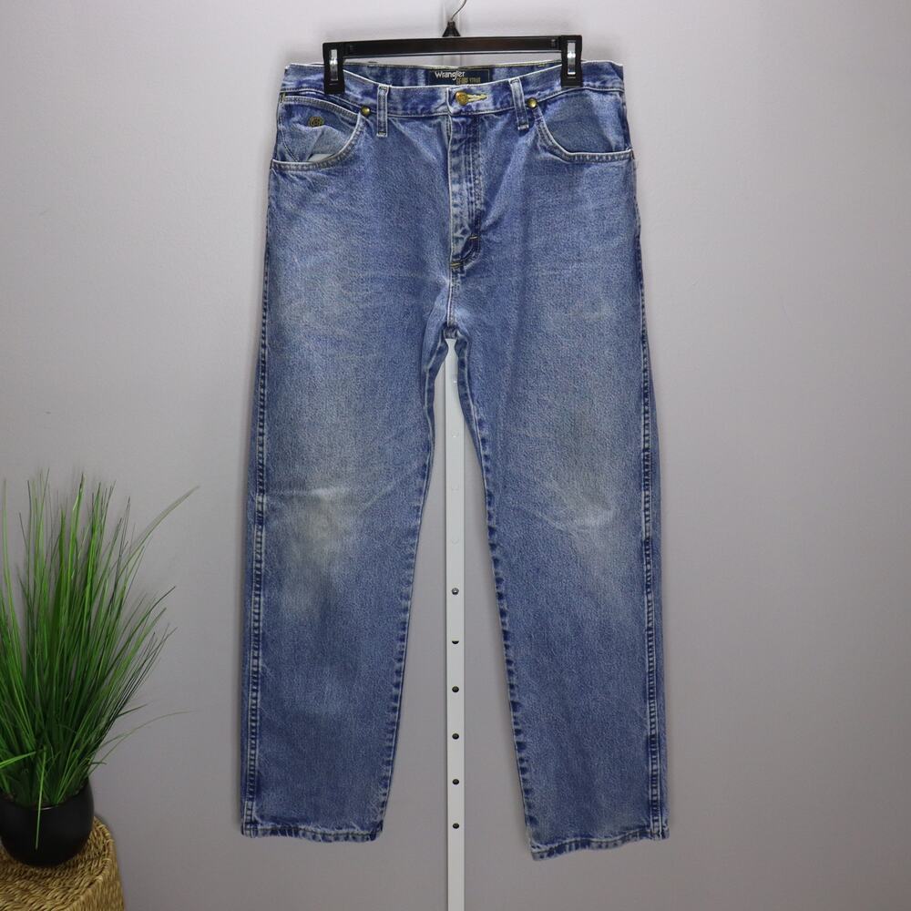 Wrangler George‎ Strait Collection Jeans 34x32 Vintage Blue Denim